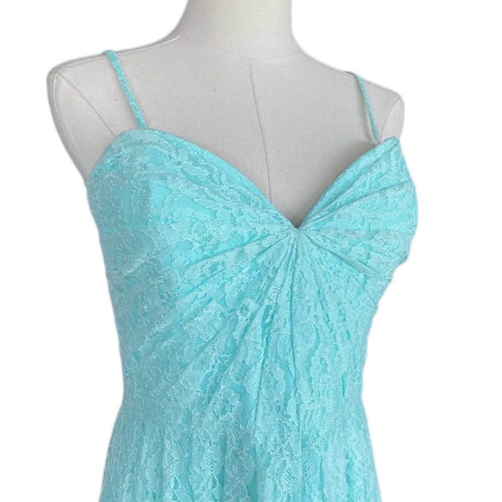Mint Green Lace Formal Dress sz 12 - Picture 2 of 5